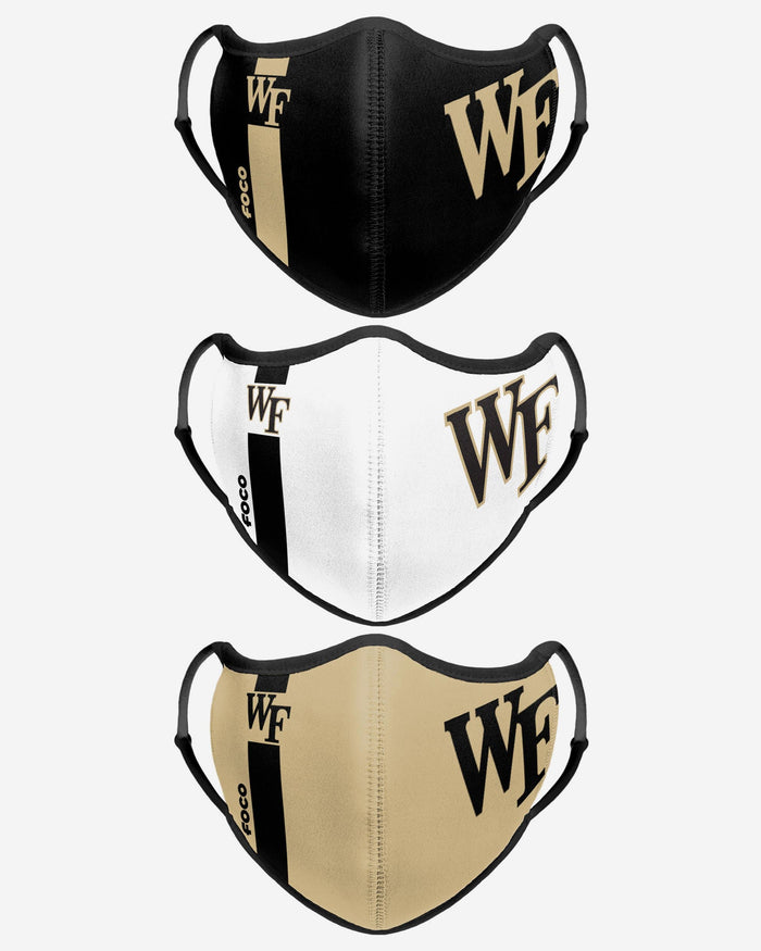 Wake Forest Demon Deacons Sport 3 Pack Face Cover FOCO - FOCO.com