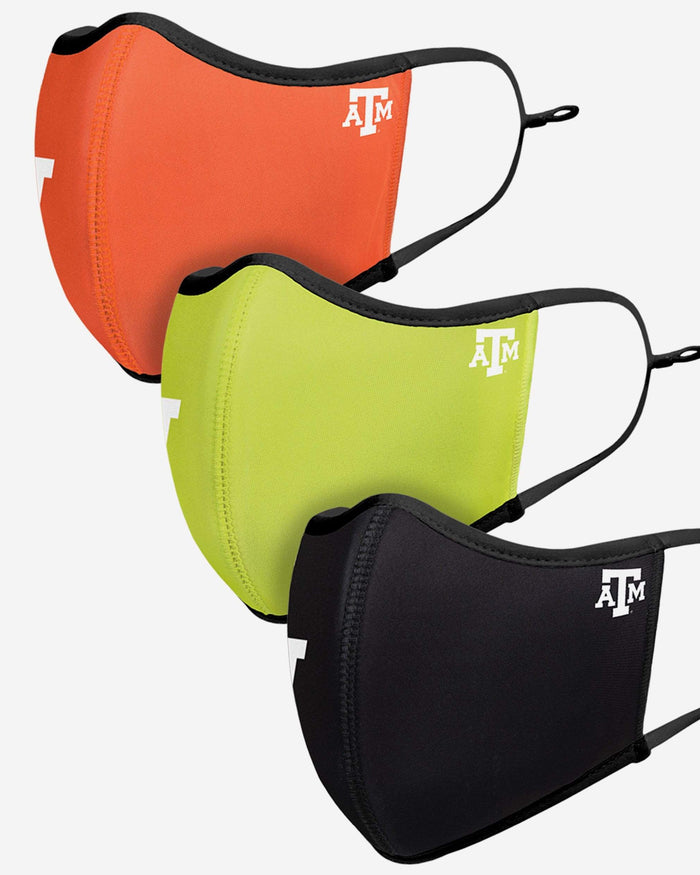 Texas A&M Aggies Highlights Sport 3 Pack Face Cover FOCO - FOCO.com