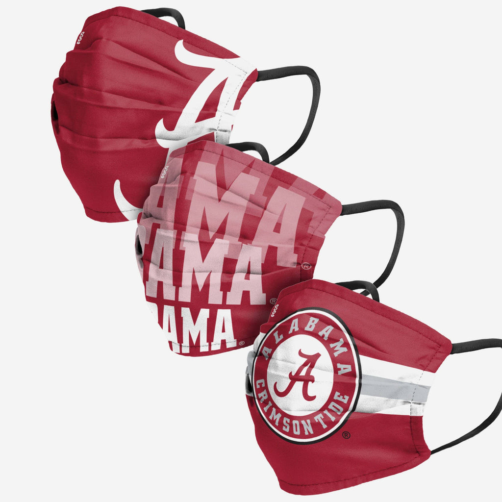 Alabama Crimson Tide Matchday 3 Pack Face Cover FOCO - FOCO.com