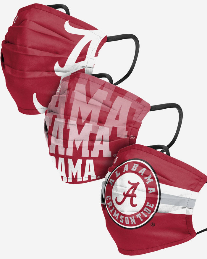 Alabama Crimson Tide Matchday 3 Pack Face Cover FOCO - FOCO.com