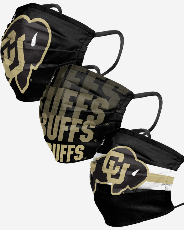 Colorado Buffaloes Matchday 3 Pack Face Cover FOCO - FOCO.com