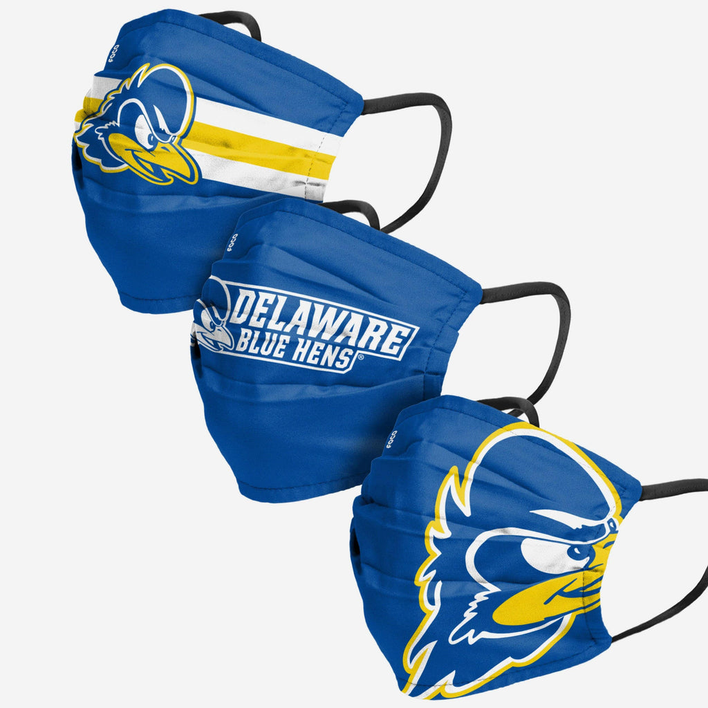 Delaware Fightin Blue Hens Matchday 3 Pack Face Cover FOCO - FOCO.com