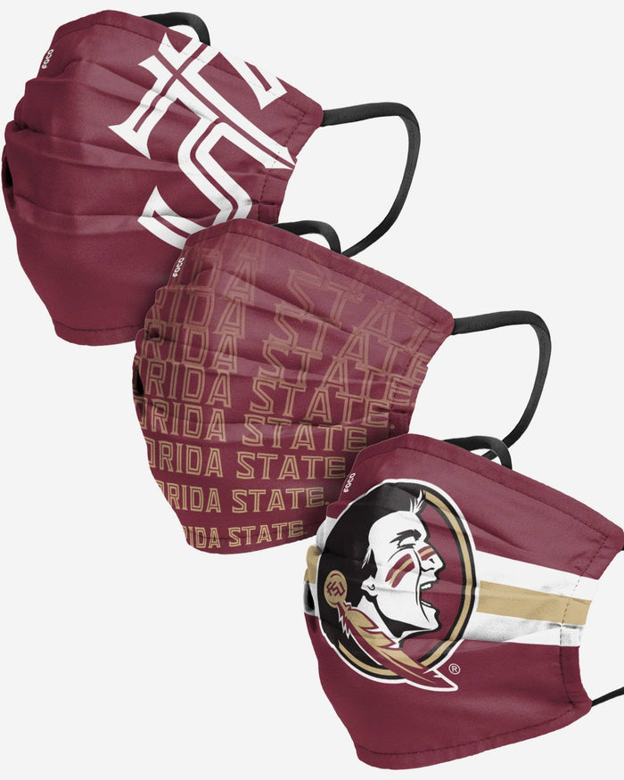 Florida State Seminoles Matchday 3 Pack Face Cover FOCO - FOCO.com