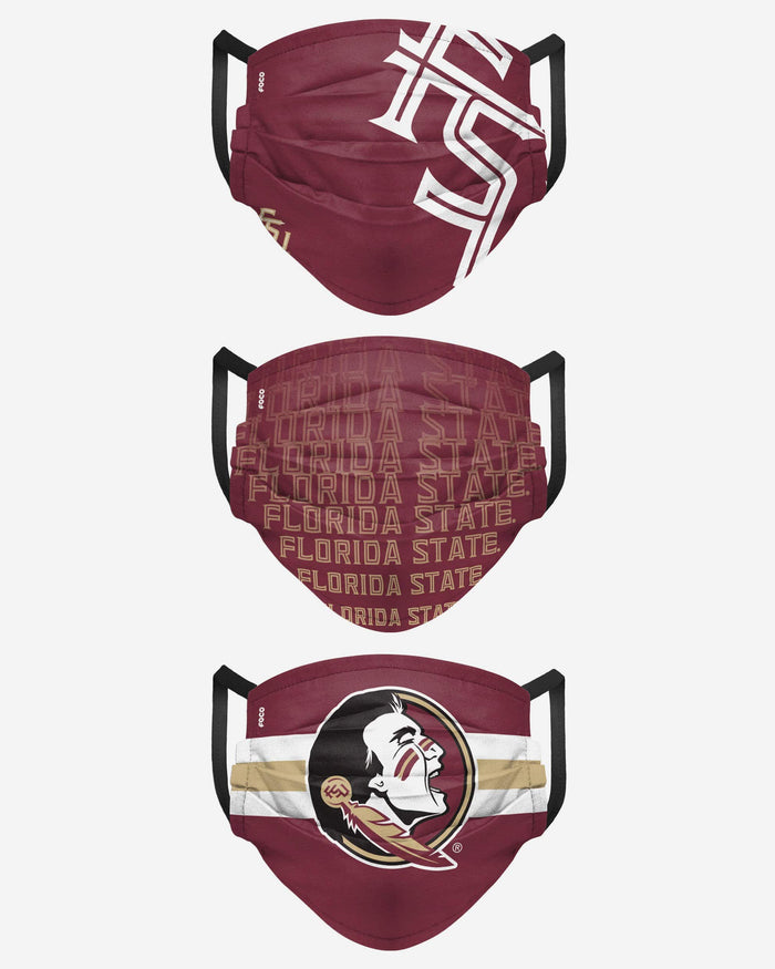 Florida State Seminoles Matchday 3 Pack Face Cover FOCO - FOCO.com