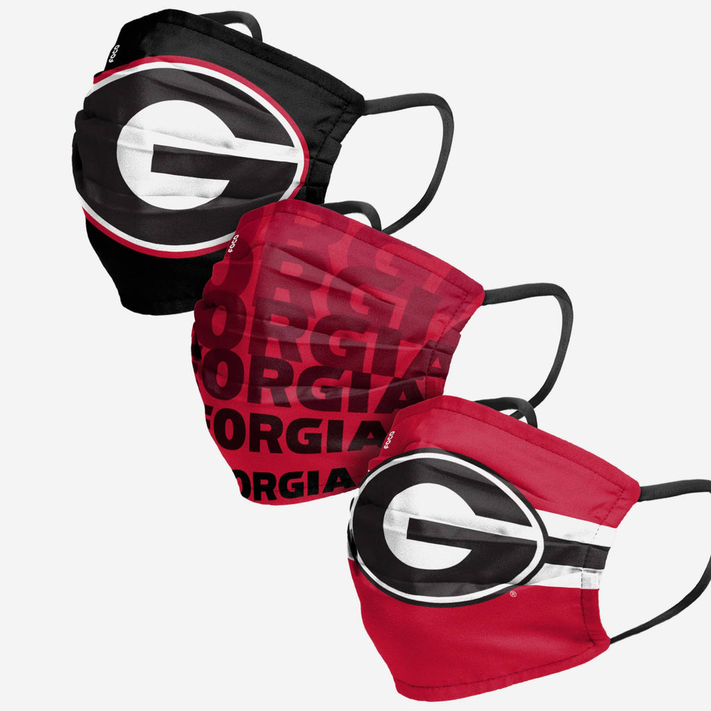 Georgia Bulldogs Matchday 3 Pack Face Cover FOCO - FOCO.com