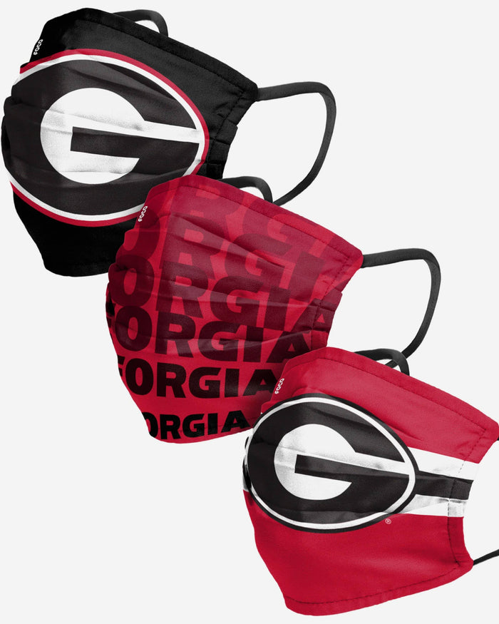 Georgia Bulldogs Matchday 3 Pack Face Cover FOCO - FOCO.com