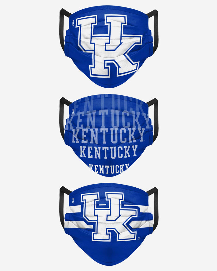 Kentucky Wildcats Matchday 3 Pack Face Cover FOCO - FOCO.com