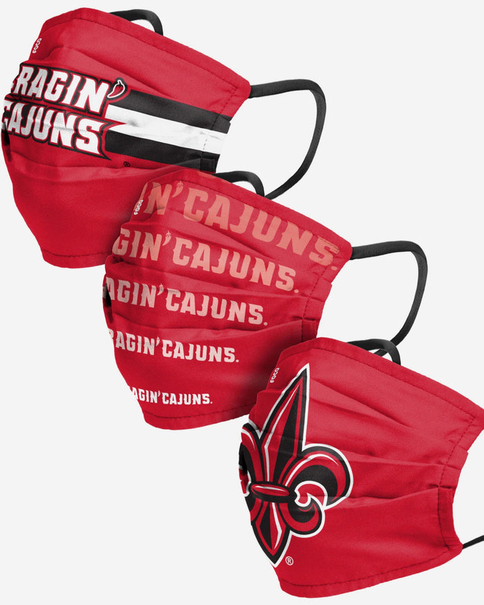 Louisiana Ragin' Cajuns 3 Pack Matchday Face Cover FOCO - FOCO.com