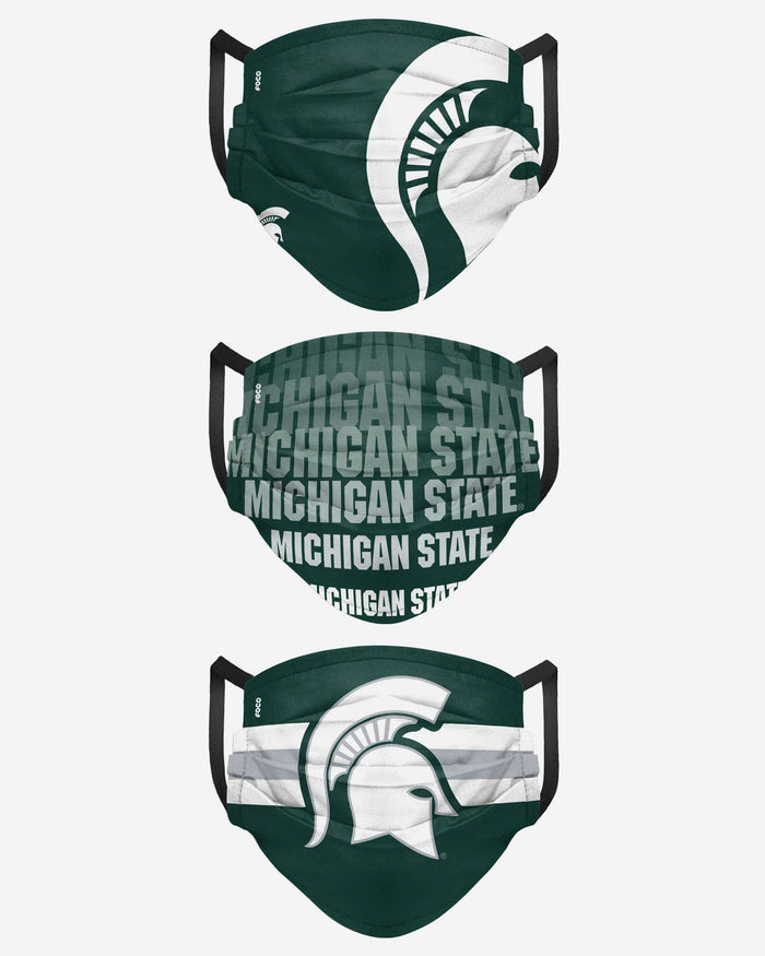 Michigan State Spartans Matchday 3 Pack Face Cover FOCO - FOCO.com