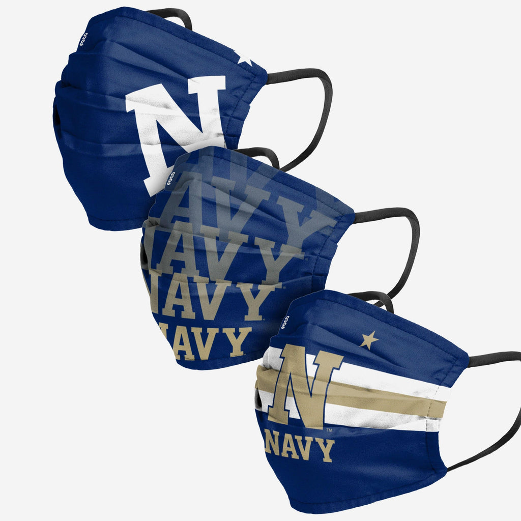 Navy Midshipmen Matchday 3 Pack Face Cover FOCO - FOCO.com