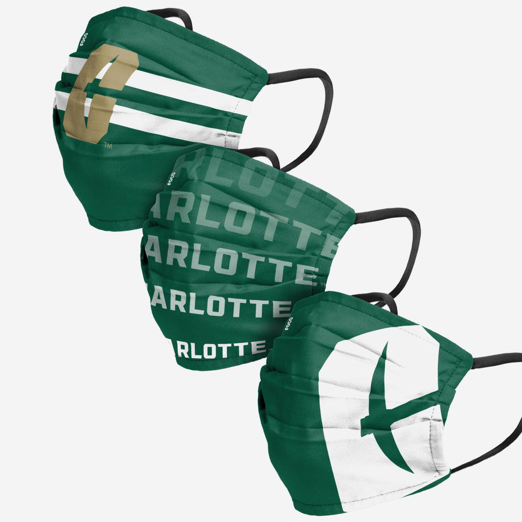 North Carolina Charlotte 49ers Matchday 3 Pack Face Cover FOCO - FOCO.com