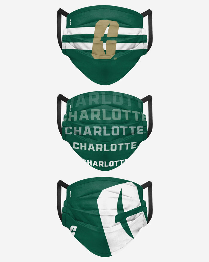 North Carolina Charlotte 49ers Matchday 3 Pack Face Cover FOCO - FOCO.com