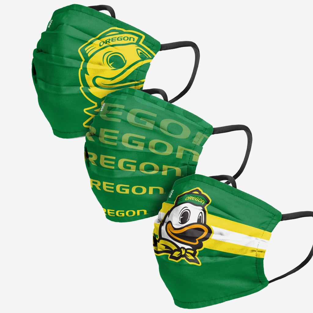 Oregon Ducks Matchday 3 Pack Face Cover FOCO - FOCO.com