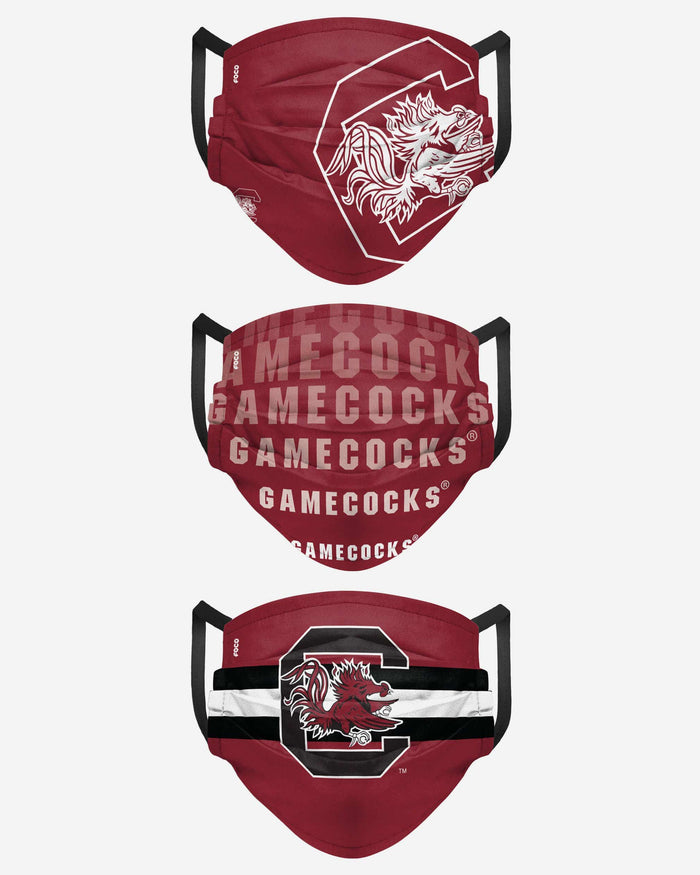 South Carolina Gamecocks Matchday 3 Pack Face Cover FOCO - FOCO.com