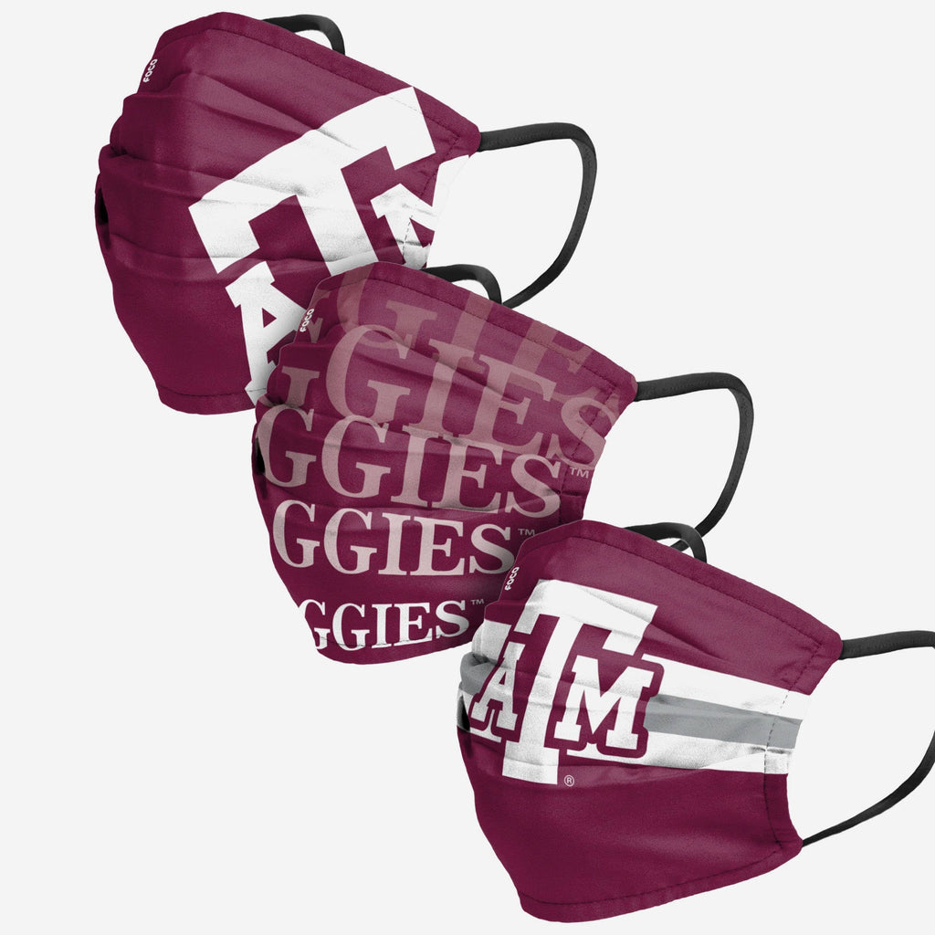 Texas A&M Aggies Matchday 3 Pack Face Cover FOCO - FOCO.com