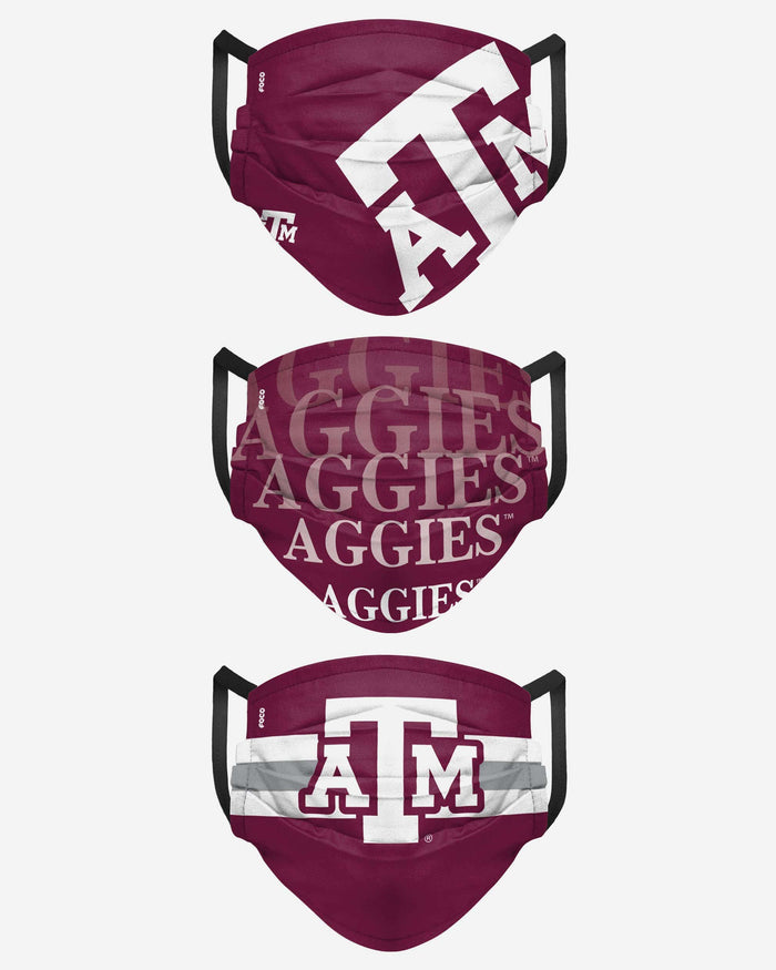 Texas A&M Aggies Matchday 3 Pack Face Cover FOCO - FOCO.com