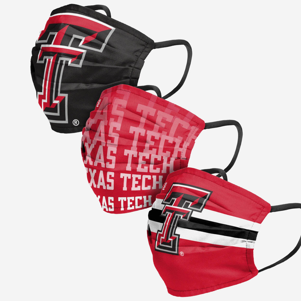 Texas Tech Red Raiders Matchday 3 Pack Face Cover FOCO - FOCO.com