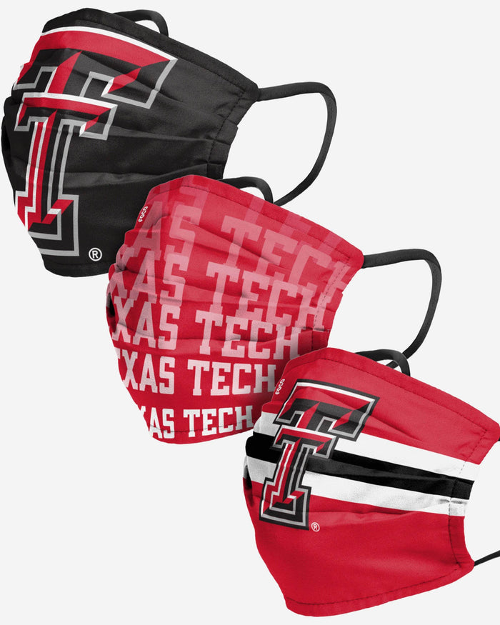 Texas Tech Red Raiders Matchday 3 Pack Face Cover FOCO - FOCO.com