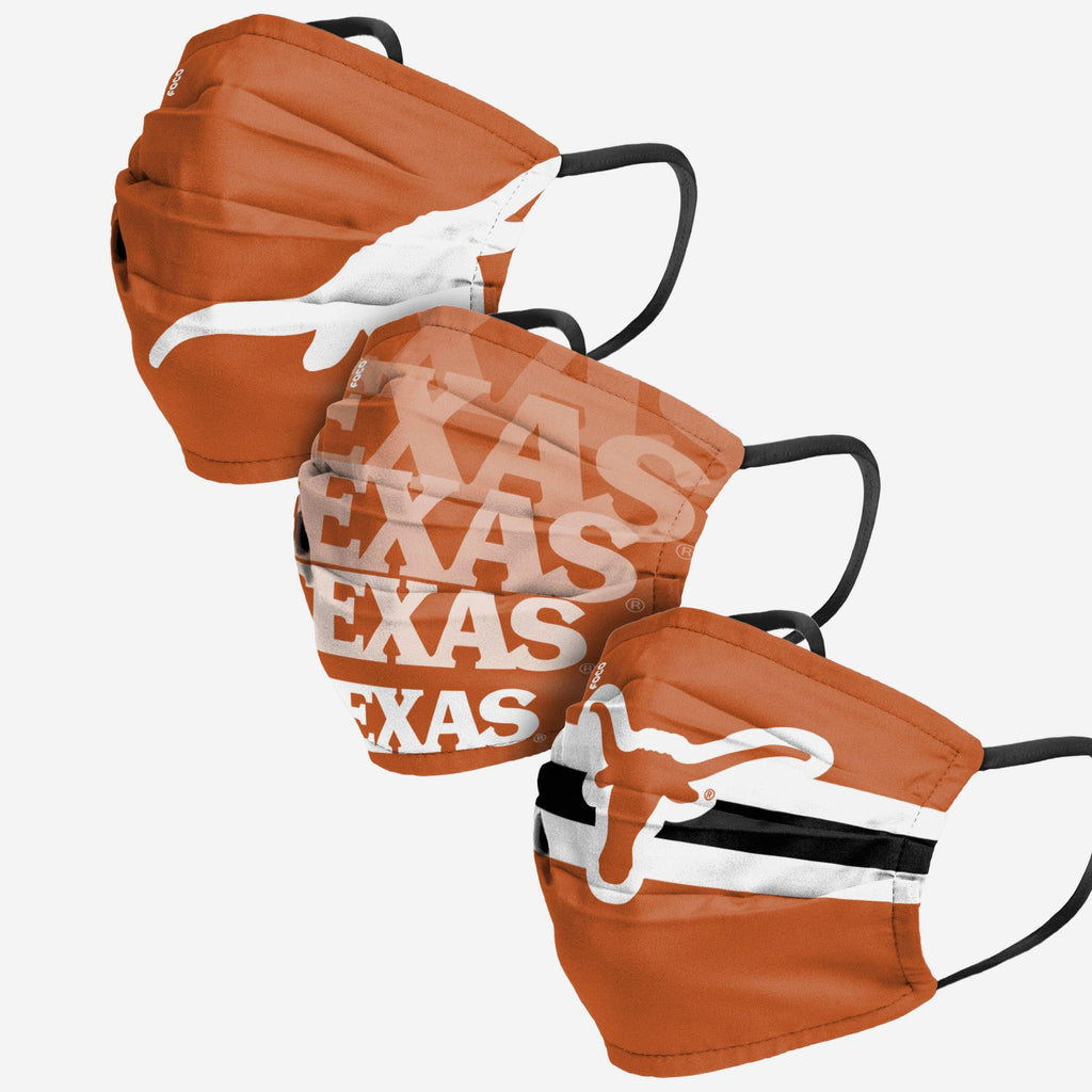 Texas Longhorns Matchday 3 Pack Face Cover FOCO - FOCO.com