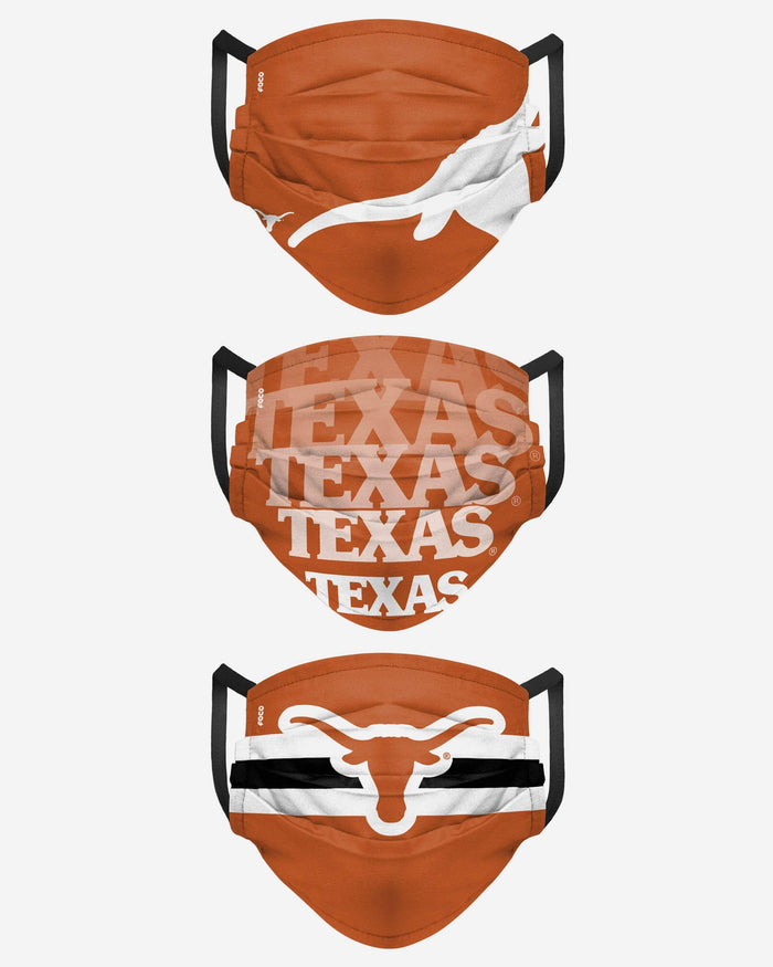 Texas Longhorns Matchday 3 Pack Face Cover FOCO - FOCO.com