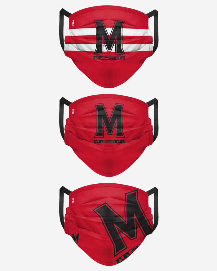 Maryland Terrapins Matchday 3 Pack Face Cover FOCO - FOCO.com