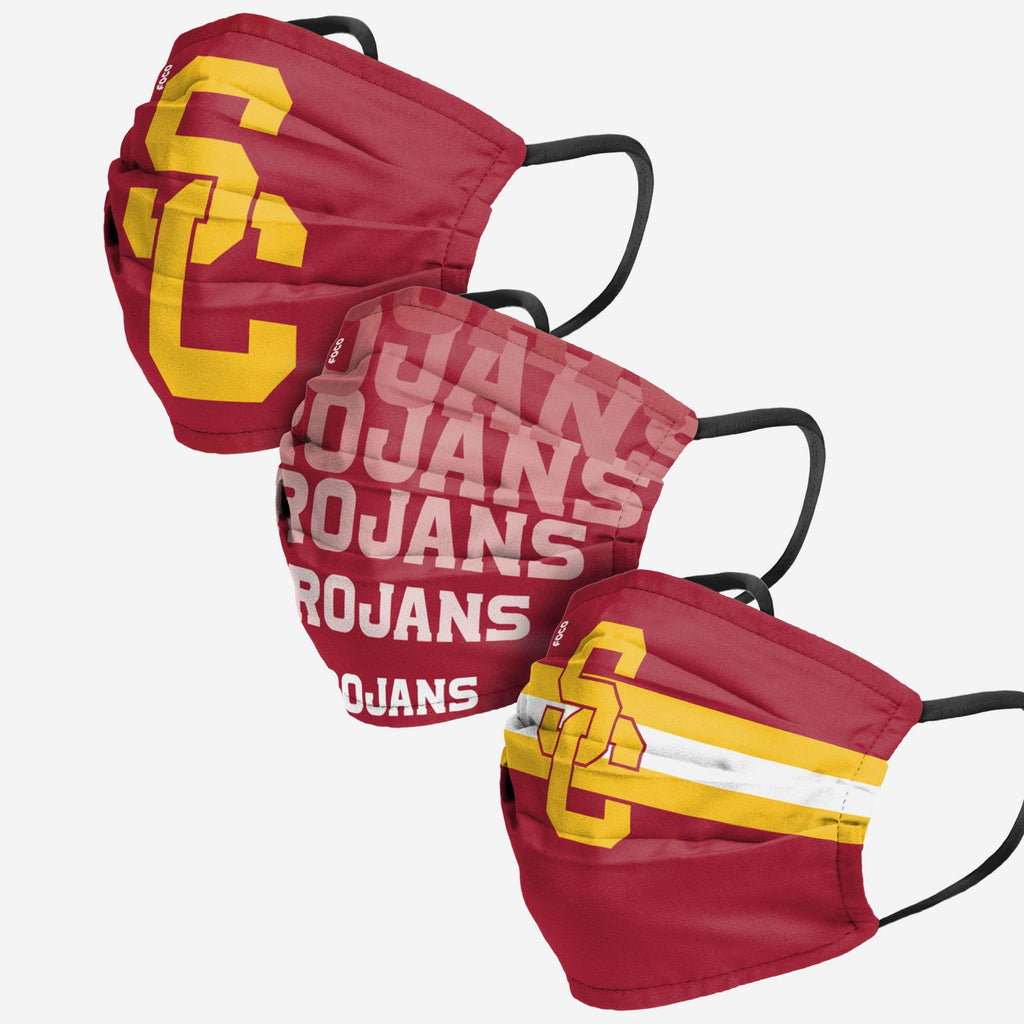 USC Trojans Matchday 3 Pack Face Cover FOCO - FOCO.com