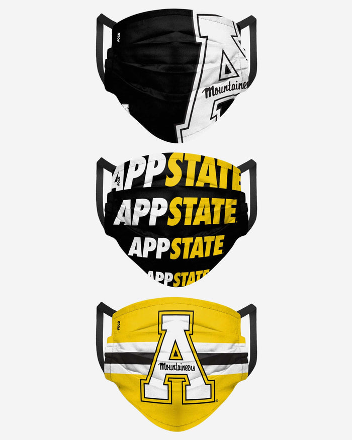 Appalachian State Mountaineers Matchday 3 Pack Face Cover FOCO - FOCO.com