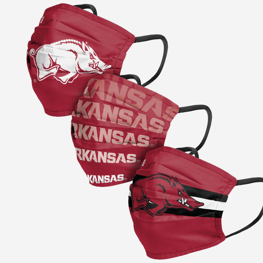 Arkansas Razorbacks Matchday 3 Pack Face Cover FOCO - FOCO.com