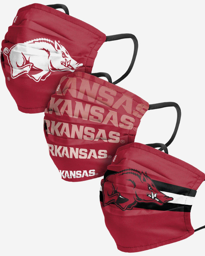 Arkansas Razorbacks Matchday 3 Pack Face Cover FOCO - FOCO.com