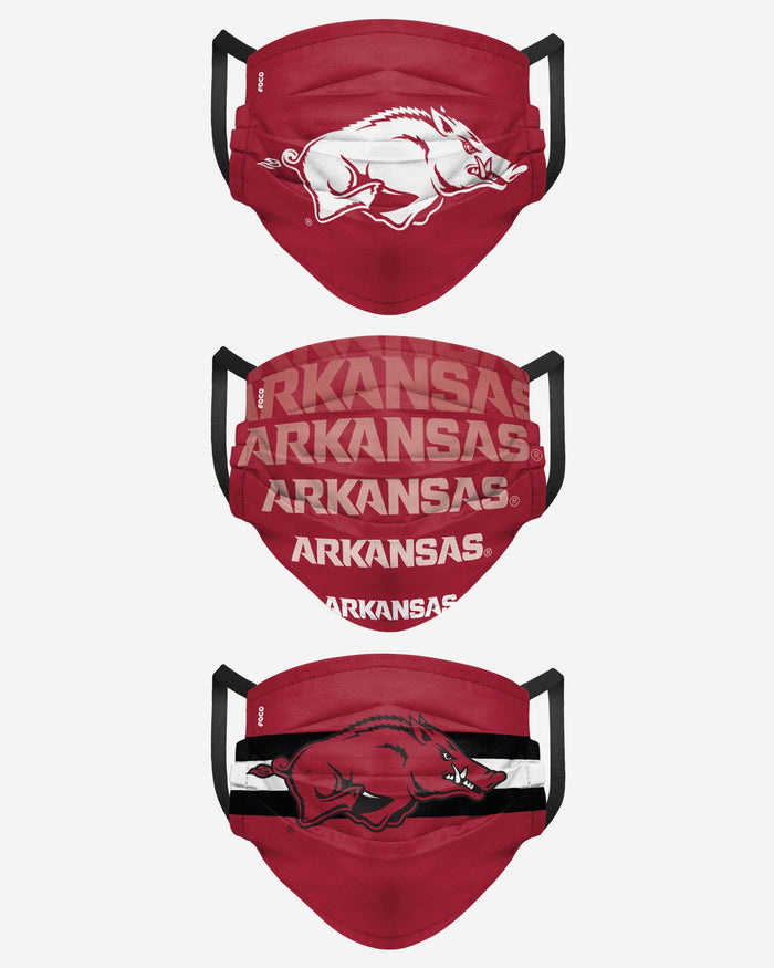 Arkansas Razorbacks Matchday 3 Pack Face Cover FOCO - FOCO.com