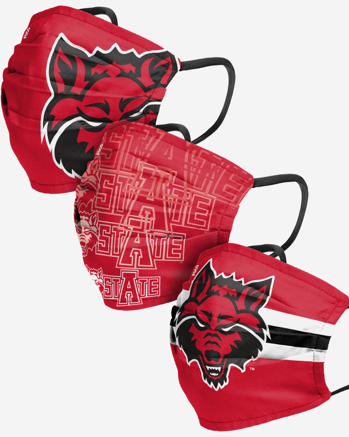 Arkansas State Red Wolves Matchday 3 Pack Face Cover FOCO - FOCO.com