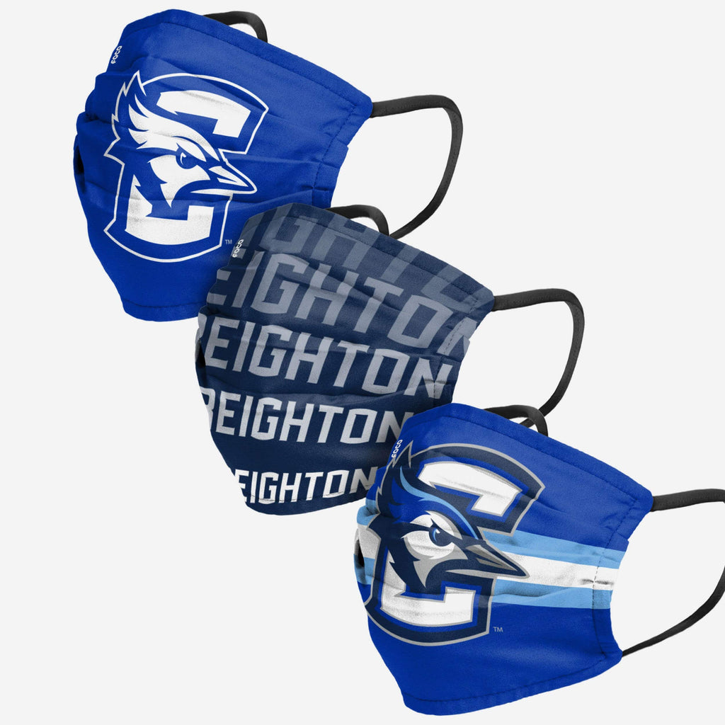 Creighton Bluejays Matchday 3 Pack Face Cover FOCO - FOCO.com