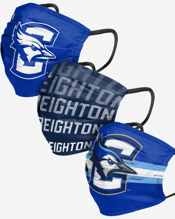 Creighton Bluejays Matchday 3 Pack Face Cover FOCO - FOCO.com