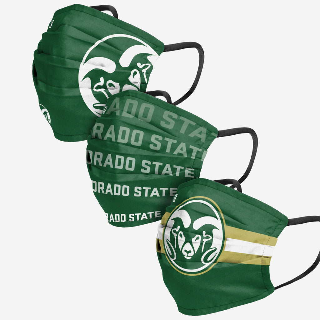 Colorado State Rams Matchday 3 Pack Face Cover FOCO - FOCO.com