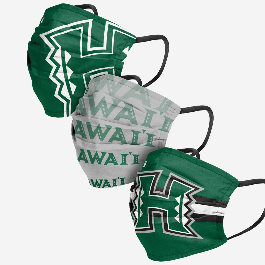 Hawaii Rainbow Warriors Matchday 3 Pack Face Cover FOCO - FOCO.com