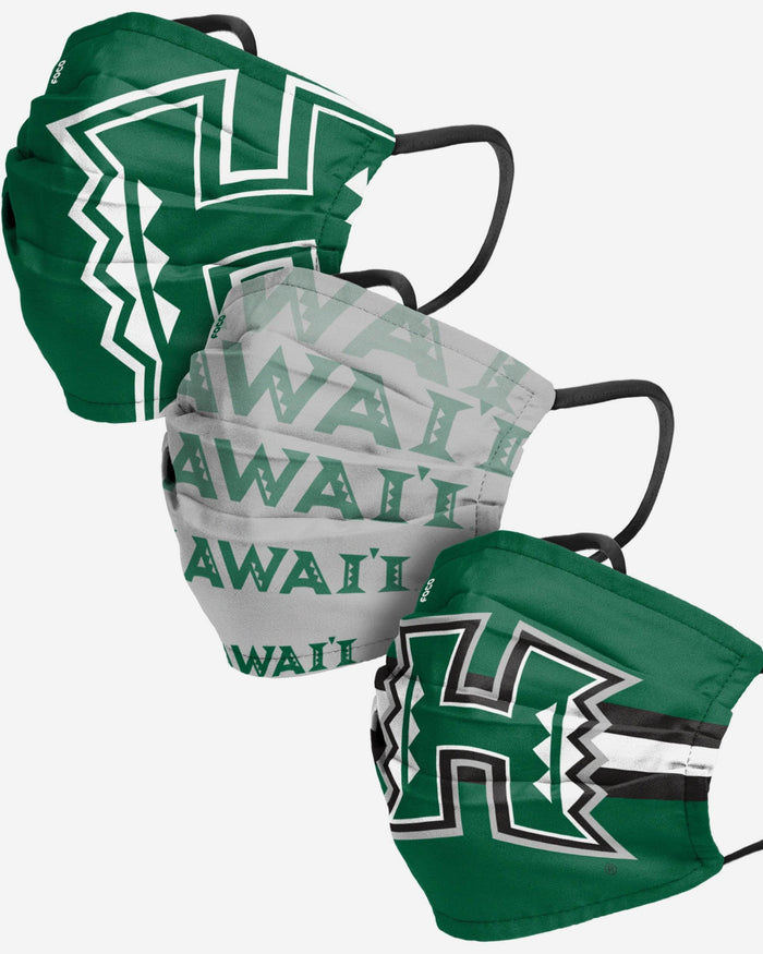 Hawaii Rainbow Warriors Matchday 3 Pack Face Cover FOCO - FOCO.com