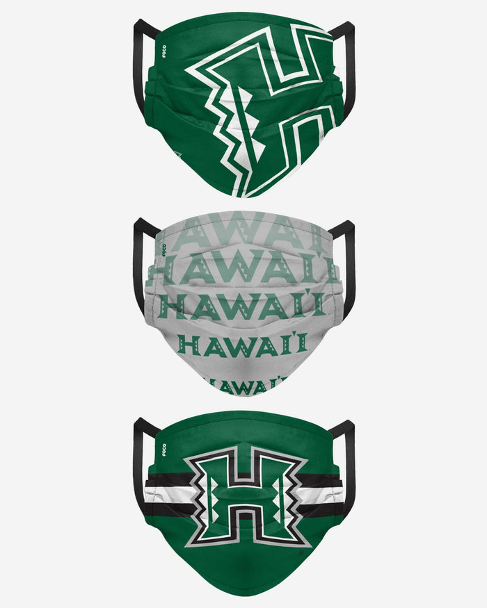 Hawaii Rainbow Warriors Matchday 3 Pack Face Cover FOCO - FOCO.com