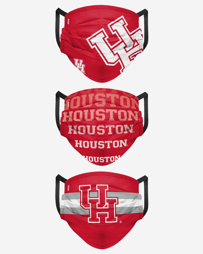 Houston Cougars Matchday 3 Pack Face Cover FOCO - FOCO.com