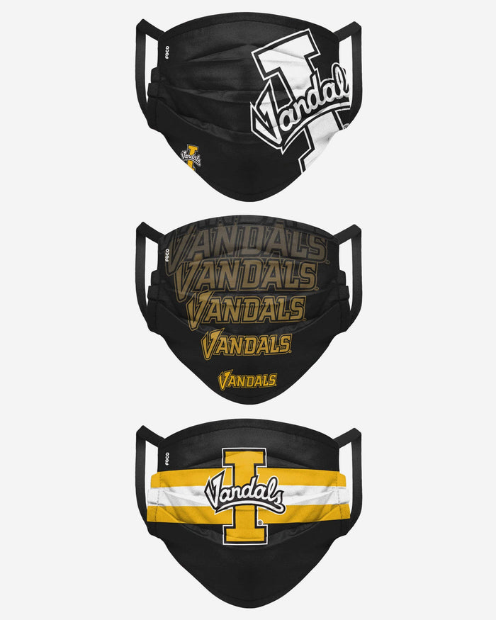 Idaho Vandals Matchday 3 Pack Face Cover FOCO - FOCO.com