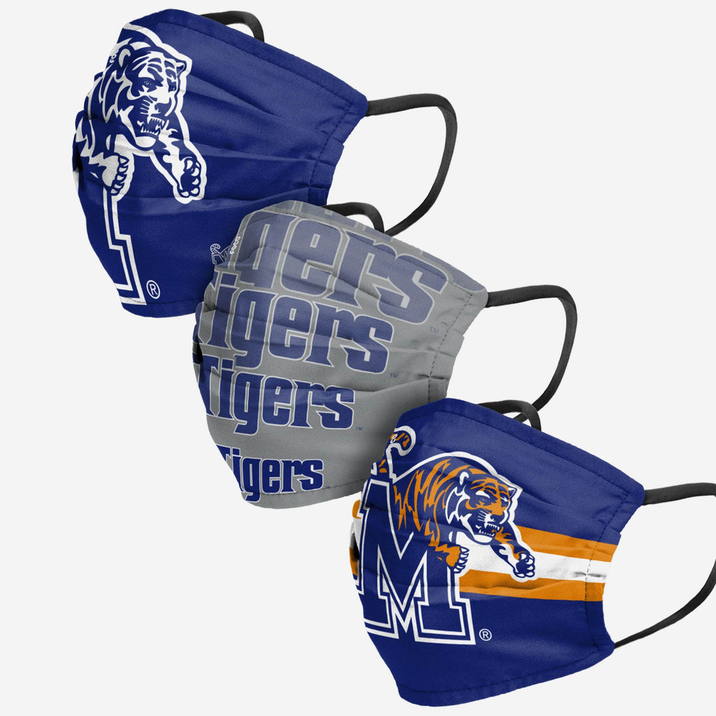 Memphis Tigers Matchday 3 Pack Face Cover FOCO - FOCO.com