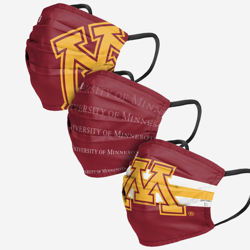 Minnesota Golden Gophers Matchday 3 Pack Face Cover FOCO - FOCO.com