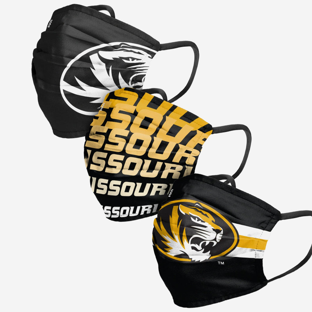 Missouri Tigers Matchday 3 Pack Face Cover FOCO - FOCO.com