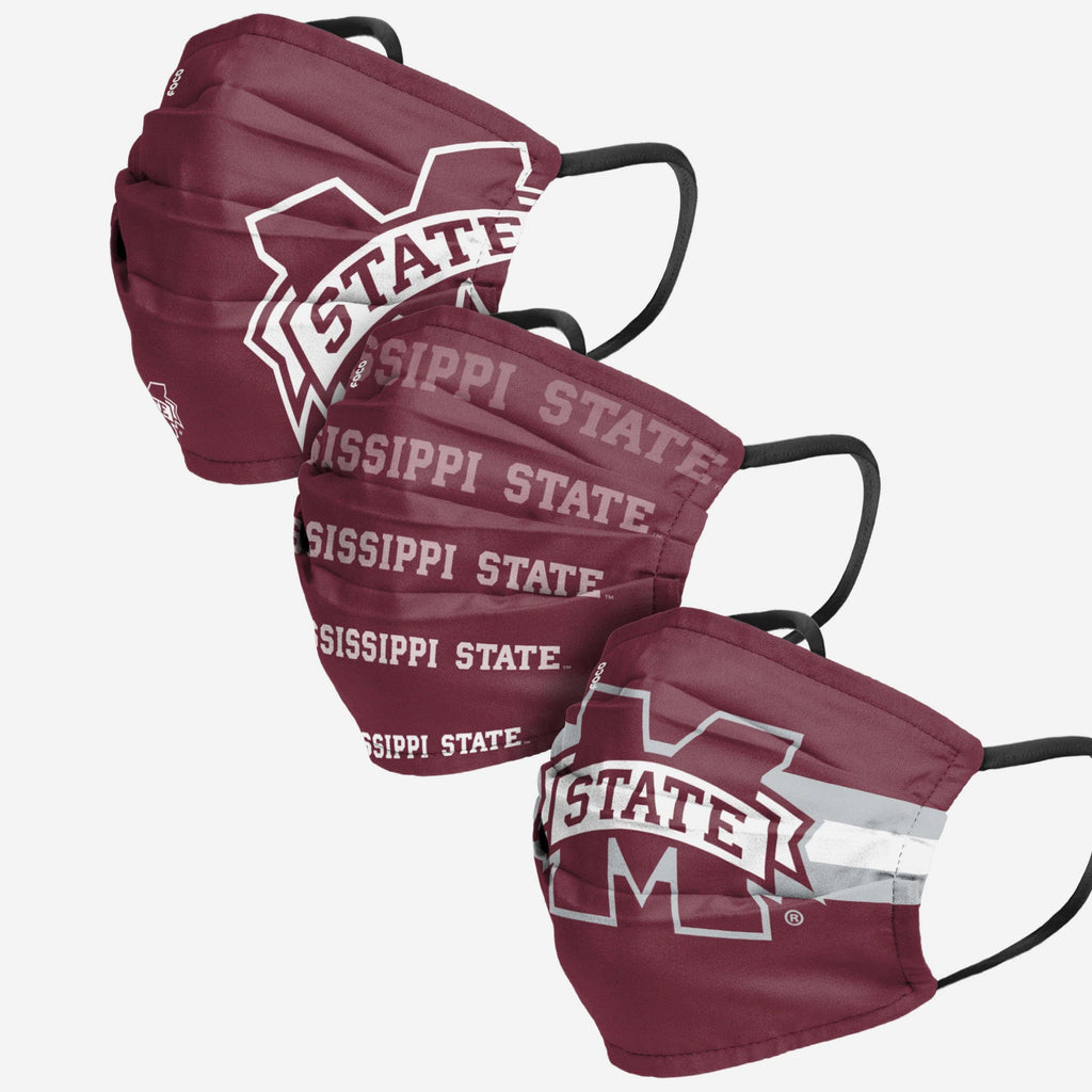 Mississippi State Bulldogs Matchday 3 Pack Face Cover FOCO - FOCO.com