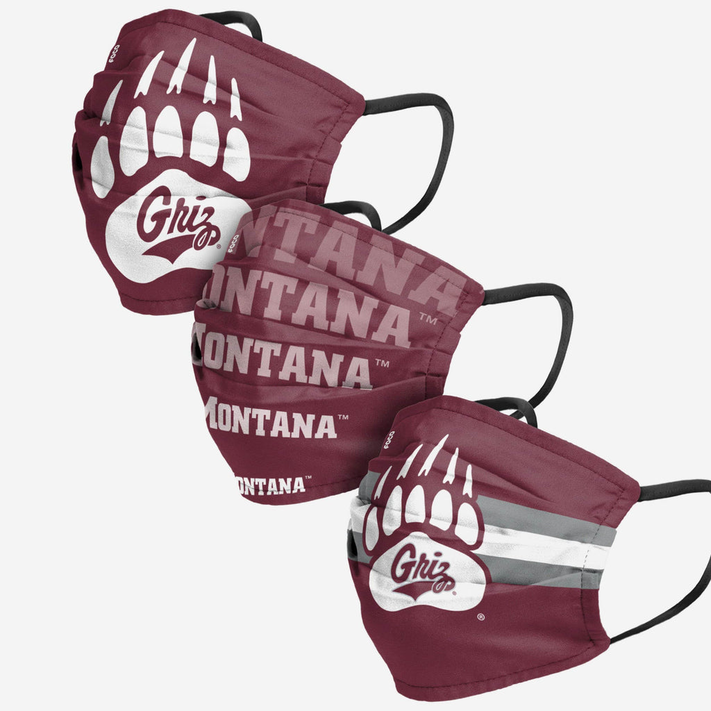 Montana Grizzlies Matchday 3 Pack Face Cover FOCO - FOCO.com