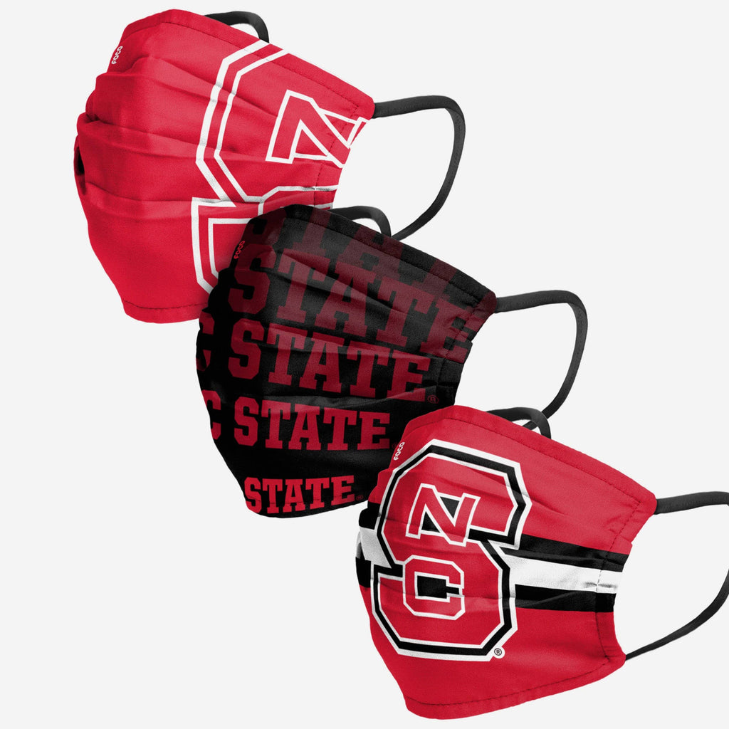 NC State Wolfpack Matchday 3 Pack Face Cover FOCO - FOCO.com