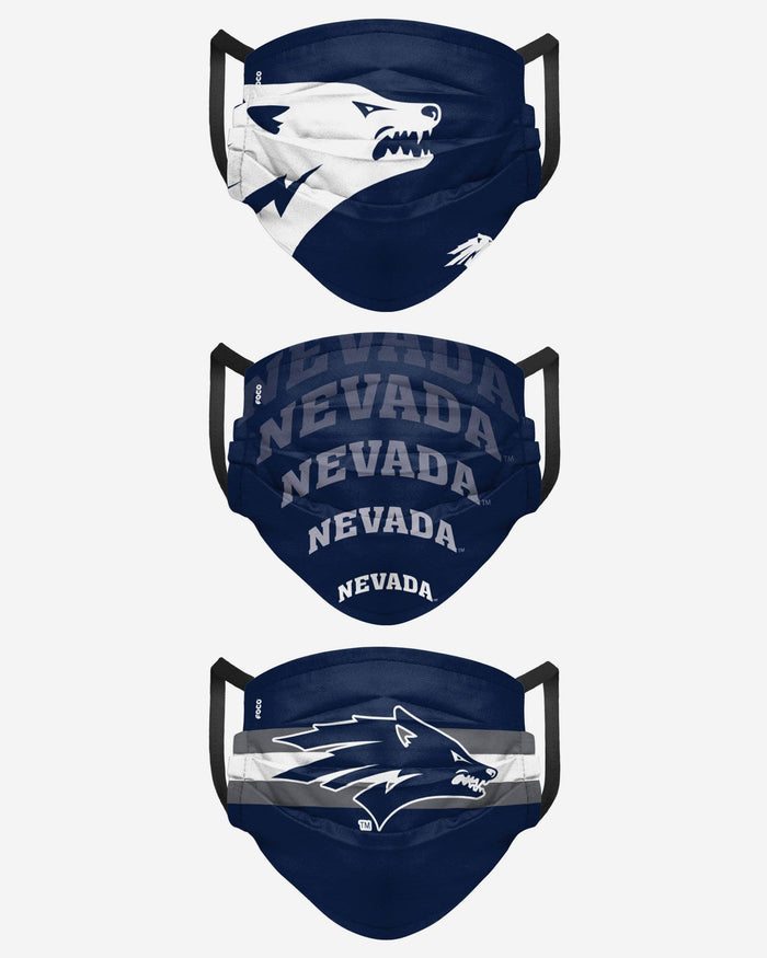 Nevada Wolf Pack Matchday 3 Pack Face Cover FOCO - FOCO.com
