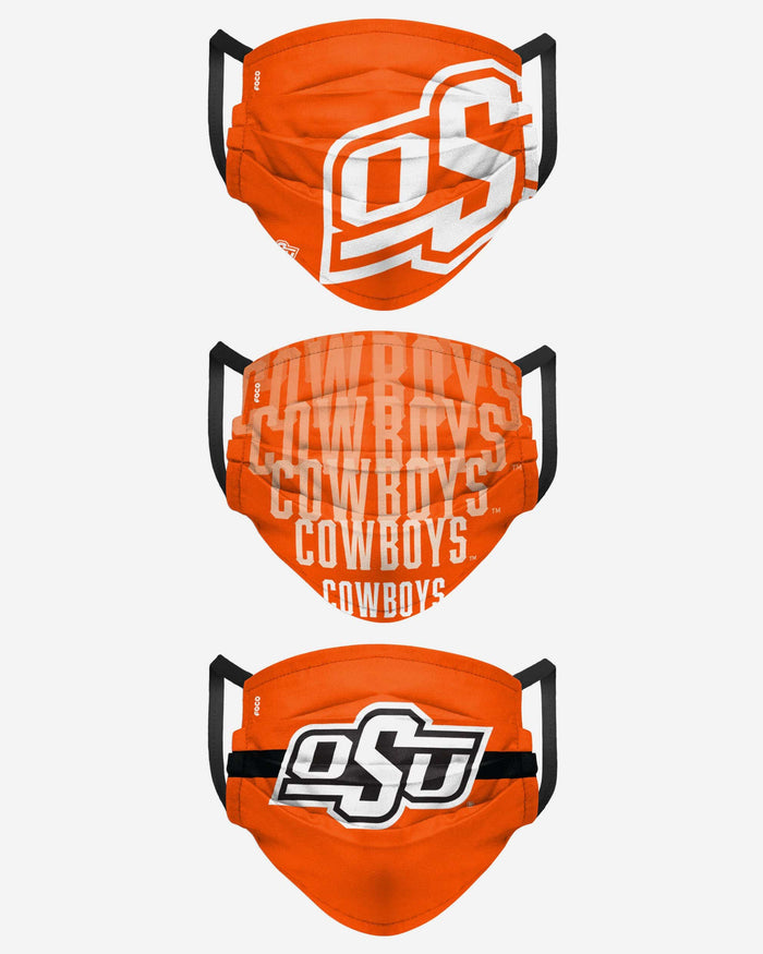 Oklahoma State Cowboys Matchday 3 Pack Face Cover FOCO - FOCO.com