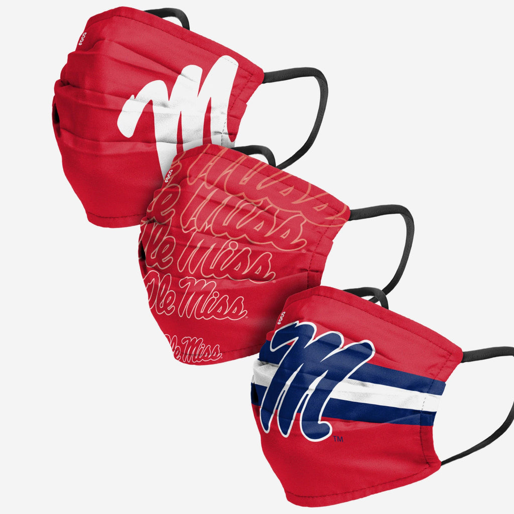 Ole Miss Rebels Matchday 3 Pack Face Cover FOCO - FOCO.com