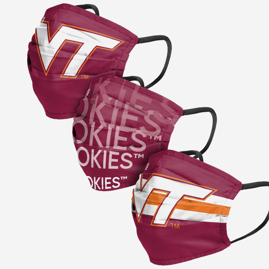 Virginia Tech Hokies Matchday 3 Pack Face Cover FOCO - FOCO.com