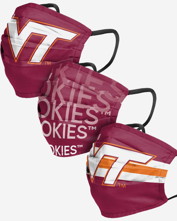 Virginia Tech Hokies Matchday 3 Pack Face Cover FOCO - FOCO.com